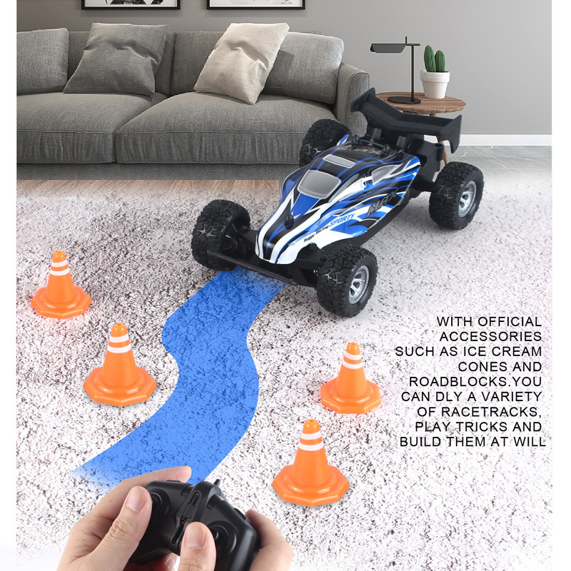 Transfronterizo 1: 28 mini coche modelo de coche de control remoto Amazon LED iluminación a escala completa mini escalador vehículo todoterreno