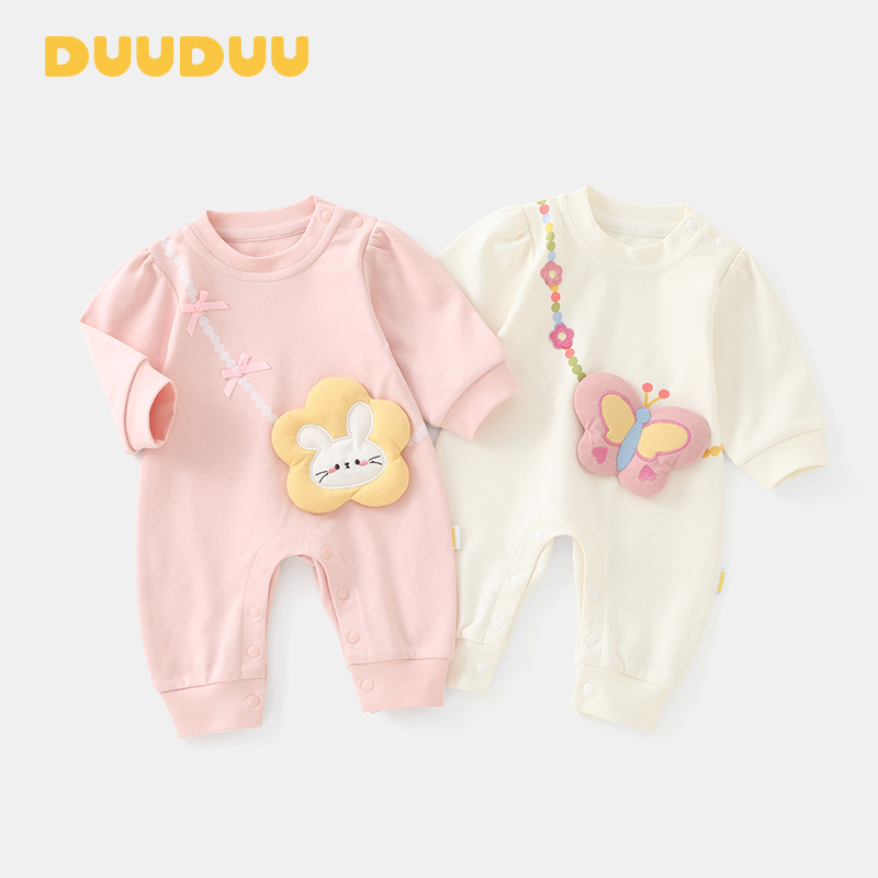 DUUDUU Autumn Clothing 2025a Class Newborn Long-Sleeved Bodysuit Pure Cotton Romper Baby Clothes Infant Onesie