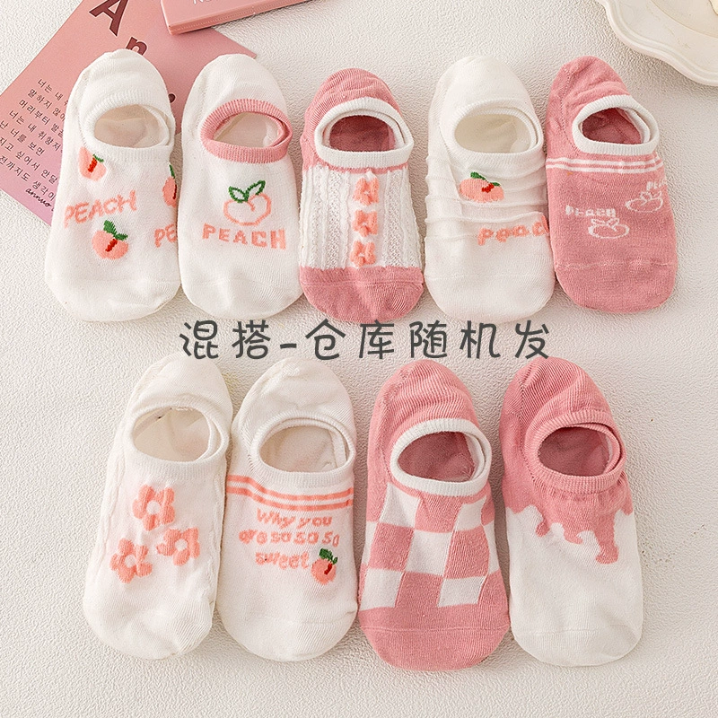 Colored invisible breathable summer socks, wholesale