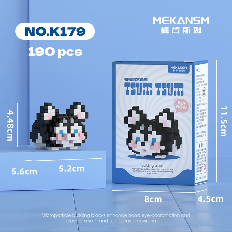 Mini Bricks Cartoon Constructor Set, Sanrio-style Characters, Multiple Models (188–626 pcs)