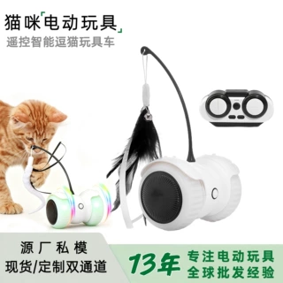 亚马逊热销遥控车小猫玩具猫咪解闷自嗨玩具小猫高互动宠物玩具