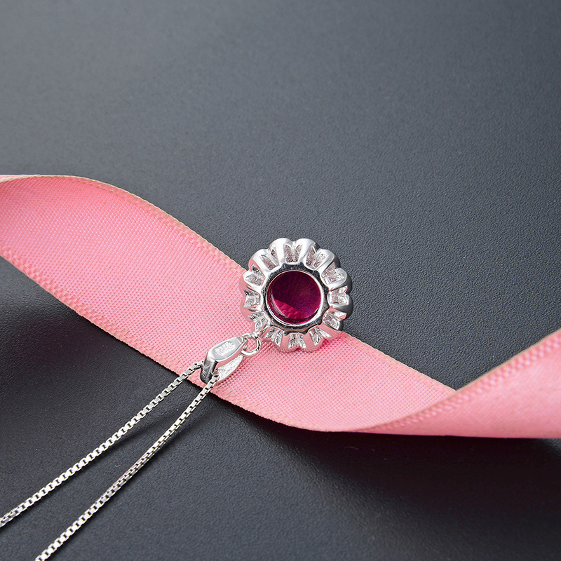 S925 flores de plata esterlina ligera colgante de lujo feminino maduro diamante personalidad colgante de plata joyería fuente al por mayor