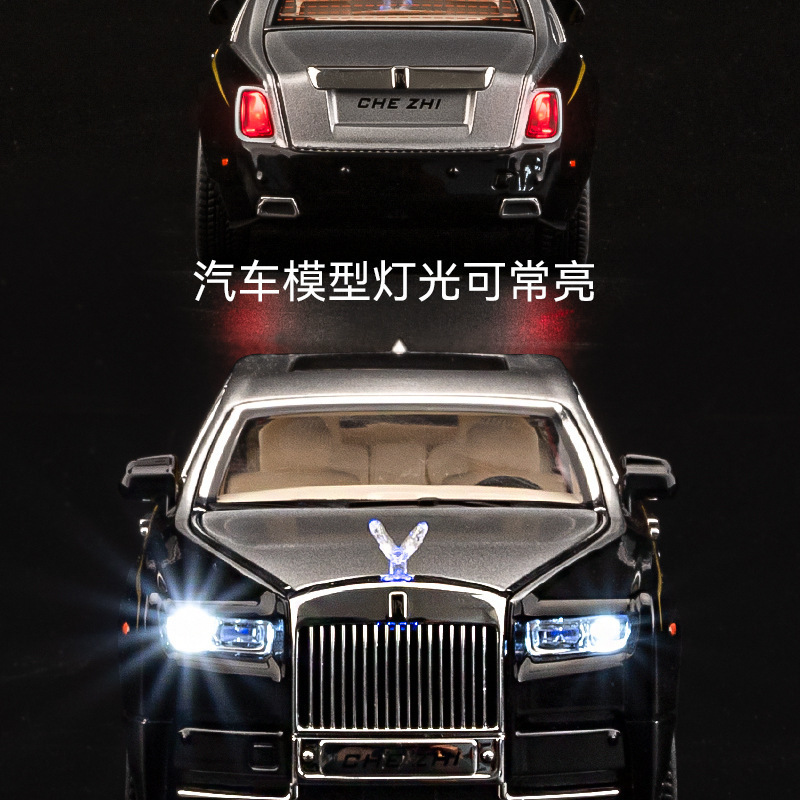 1-24 합금 자동차 모델 롤 팬텀 시뮬레이션 합금 자동차 모델은 문 청하이 장난감 자동차 도매를 열 수 있습니다