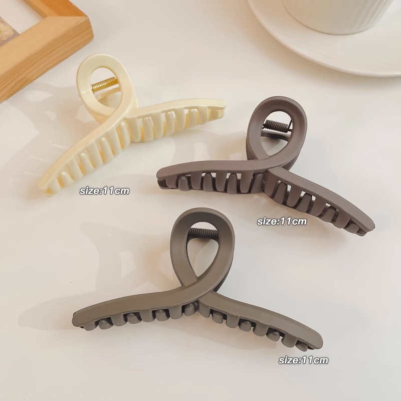 Horquilla de acrílico de las mujeres cuchara trasera updo clip de pelo grande celebridad de Internet elegante tiburón clip tocado simple horquilla