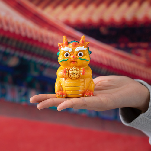 Turntable dragon color-changing tea pet ornament warm-changing exquisite tea-playing wealth-bringing tea tray decoration accessories dragon year lucky charm