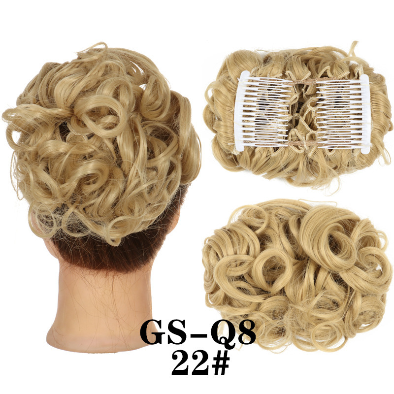 Transfronterizos europeos y estadounidenses rizos brotes de cabello al por mayor mujeres rizos ondas chinas retro flores brotes de caballo cabello de pino peluca