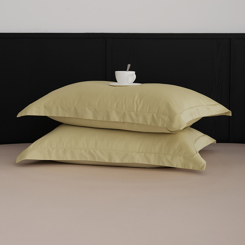 Nuevo par de fundas de almohada de algodón de fibra larga de algodón, un par de fundas de almohada