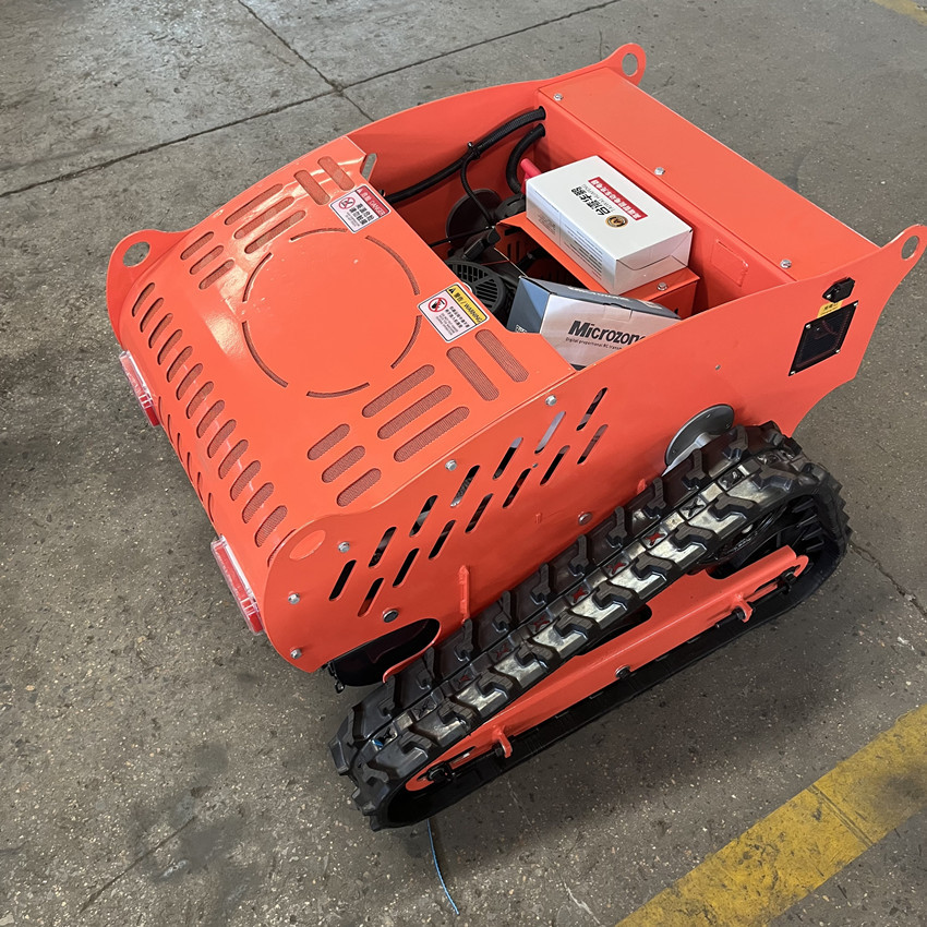 智能遥控汽油修剪除草机 田地山坡果园花园碎草机  履带割草机