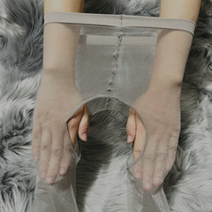 Summer Women Ultra-Thin Garter Hose 0D Toe Transparent No-Pull Sexy One-Liner Invisible Black Pantyhose