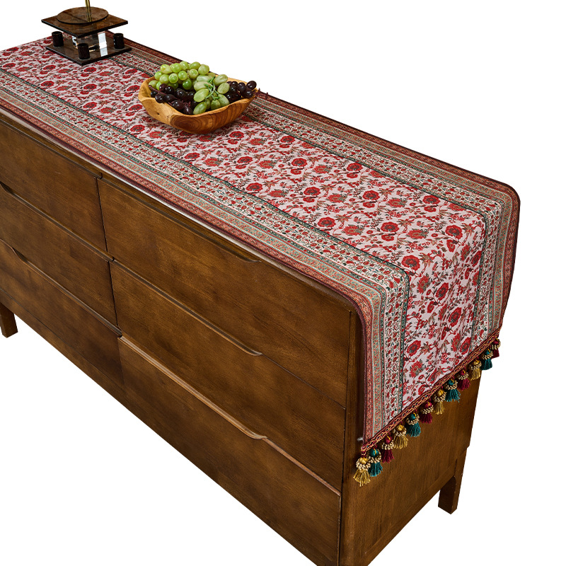 Caminos de mesa para uso doméstico, mantel decorativo para mesa de centro, mantel impermeable para restaurante Eid al-Adha, antideslizante y resistente al desgaste, lujo ligero para Eid al-Adha.