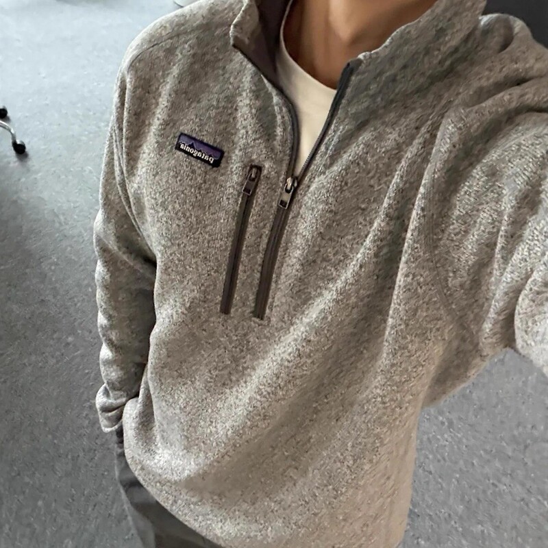 Cross-Border Patag High-Quality Autumn and Winter Men's and Women's Knitted Pullover Half-Zip Fleece Pullover Warm Sweatshirt Jacket