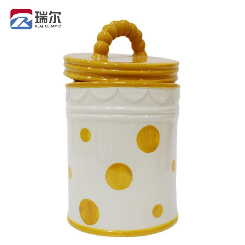 Керамические герметичные банки для домашних животных банки для собак зерновые банки для экспорта внешней торговли креативные мультфильмы керамические товары для домашних животных оптом