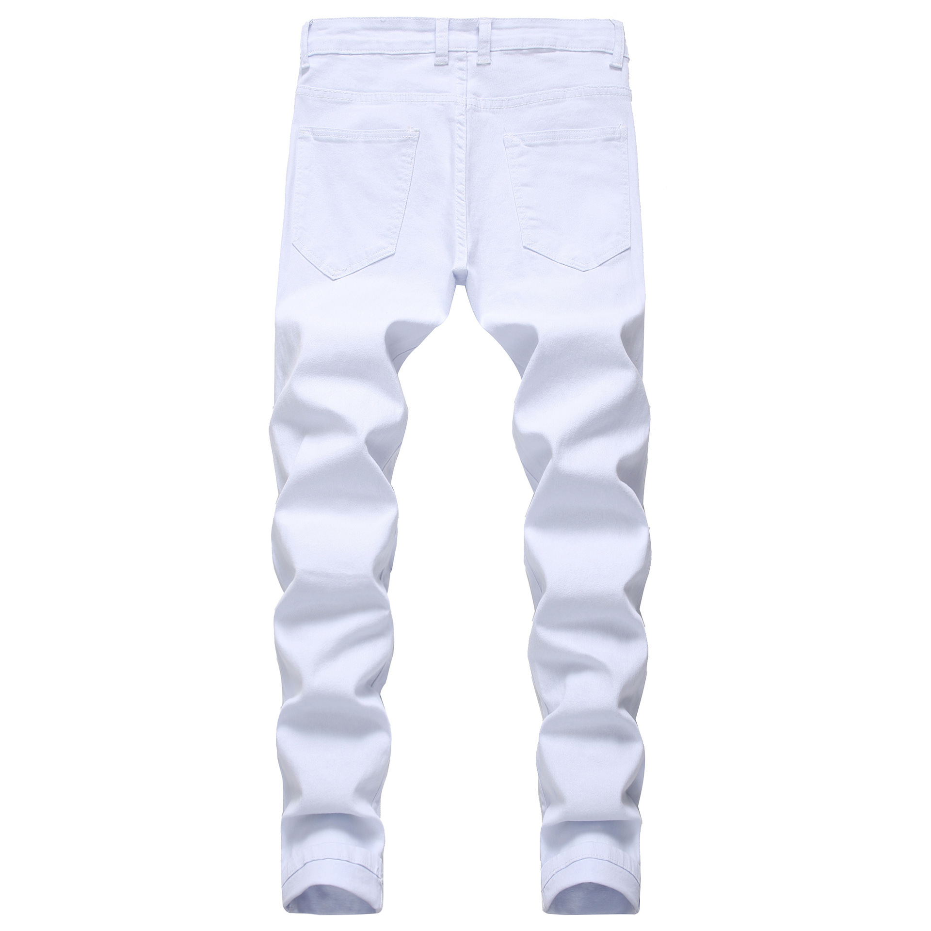boy Cross-Border European And American Foreign Trade Style Men's Fashion Trendy Stretch Jeans Large Ripped Pants_viptrois.com