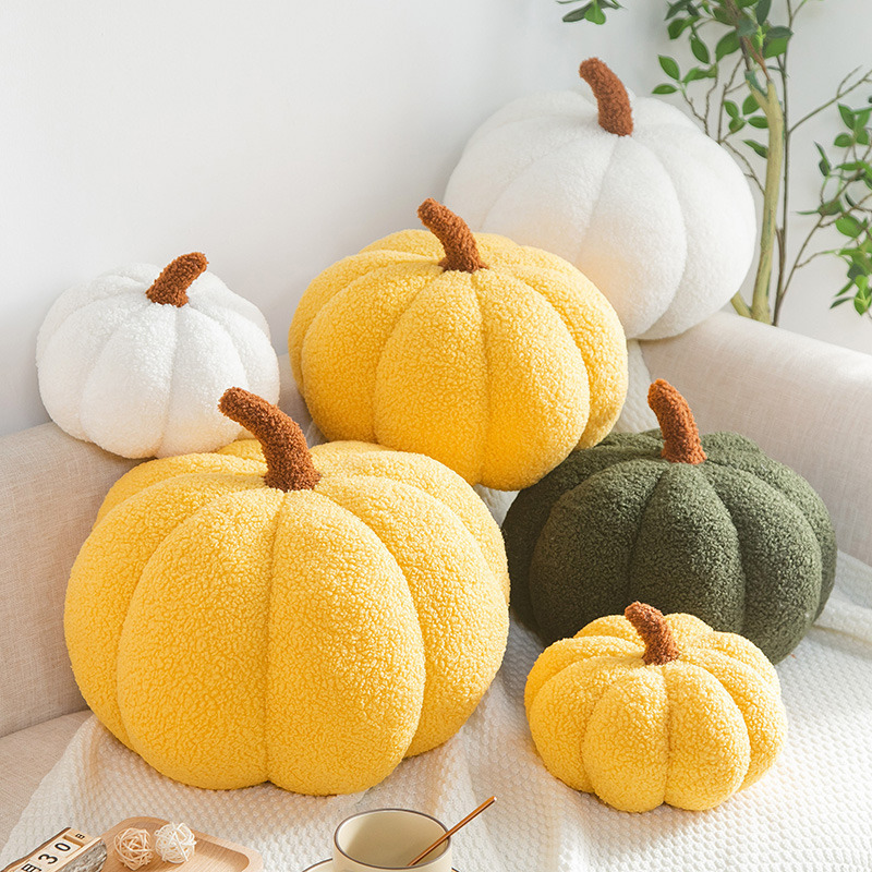 Simulated Pumpkin Pillow Plush Teddy Bear Minimalist Home Decor Ornament Prop Halloween Plush Toy Cross-border