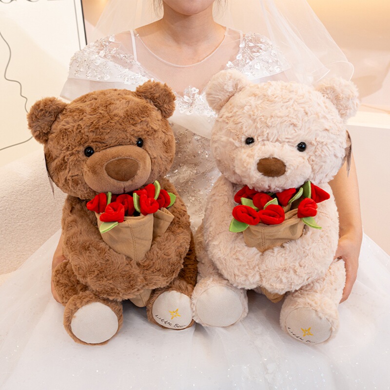 正版のバラの熊の人形のぬいぐるみのぬいぐるみのネットの赤いテディの熊の人形の520は女子学生に贈り物の卸売りを送ります。|undefined