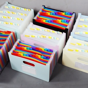 Amazon mini A5 organ bag multi-layer color Bill storage VAT invoice classification organizing package file folder