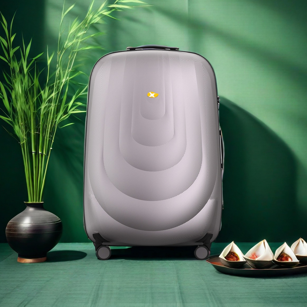 Vali ABS thời trang đi công tác kéo khóa dung tích lớn bánh xe đa năng 20 inch — Màu nâu