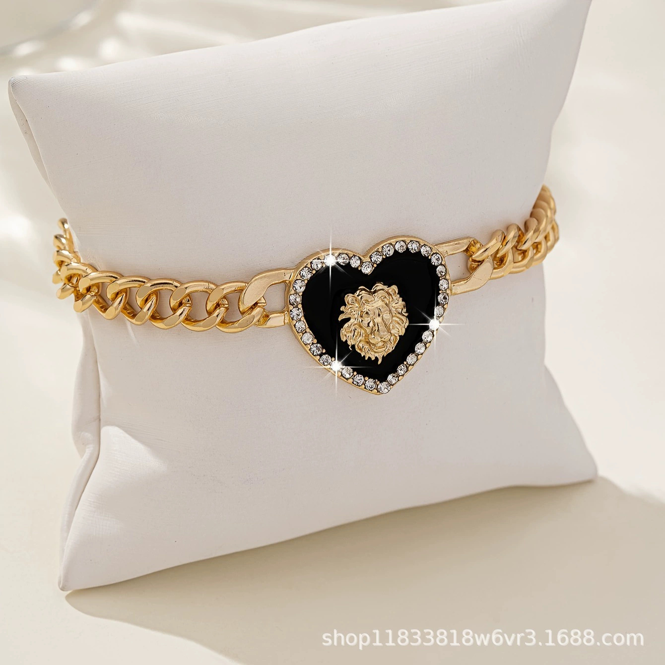 Ventas transfronterizas europeas y estadounidenses de cabeza de león de alto nivel de lujo pulseras de moda simple de verano joyas de pie de cadena de dama