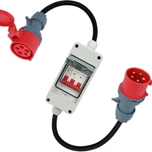Factory direct CEE adapter 32A to 16A high current adapter with circuit breaker 16A