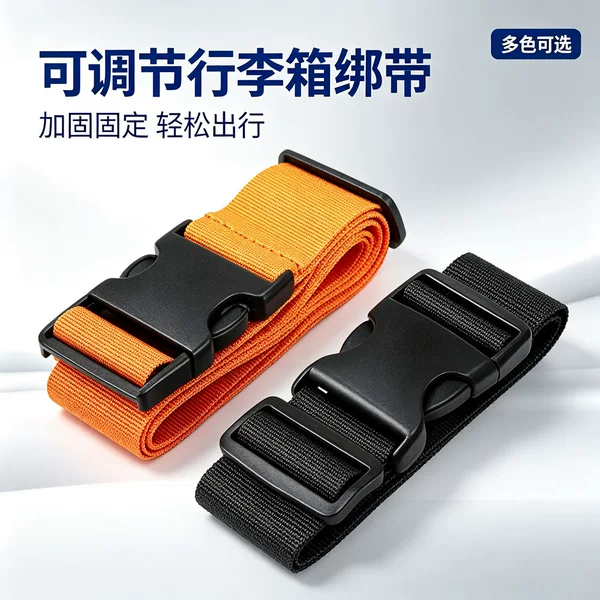 Luggage connector, connecting and bundling packing strap, adjustable strap for bags, safety binding strap, luggage packing strap