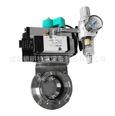 不锈钢卧式气动蝶阀 焊接卡箍螺纹法兰 厂家直供