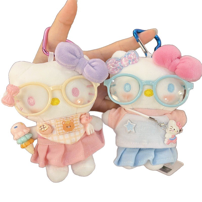 网红爆款kitty换装HelloKitty正版钥匙扣装饰少女感可爱风挂件|undefined