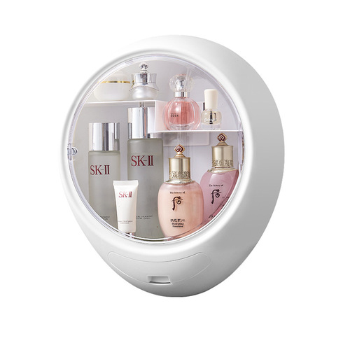 Bolan cosmetics storage box wall-mounted bathroom punch-free dust-proof bathroom toilet washstand storage rack