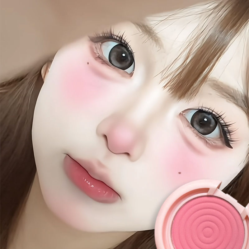 低饱和纯欲少女元气腮红不易飞粉高光显白提亮自然晕染单色腮红|undefined