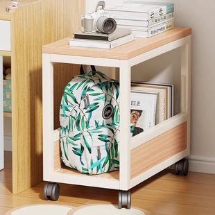 Bedside Table Simple Modern Small Solid Wood Home Bedroom Rental Room Light Luxury High-End Multi-Layer Removable Shelf