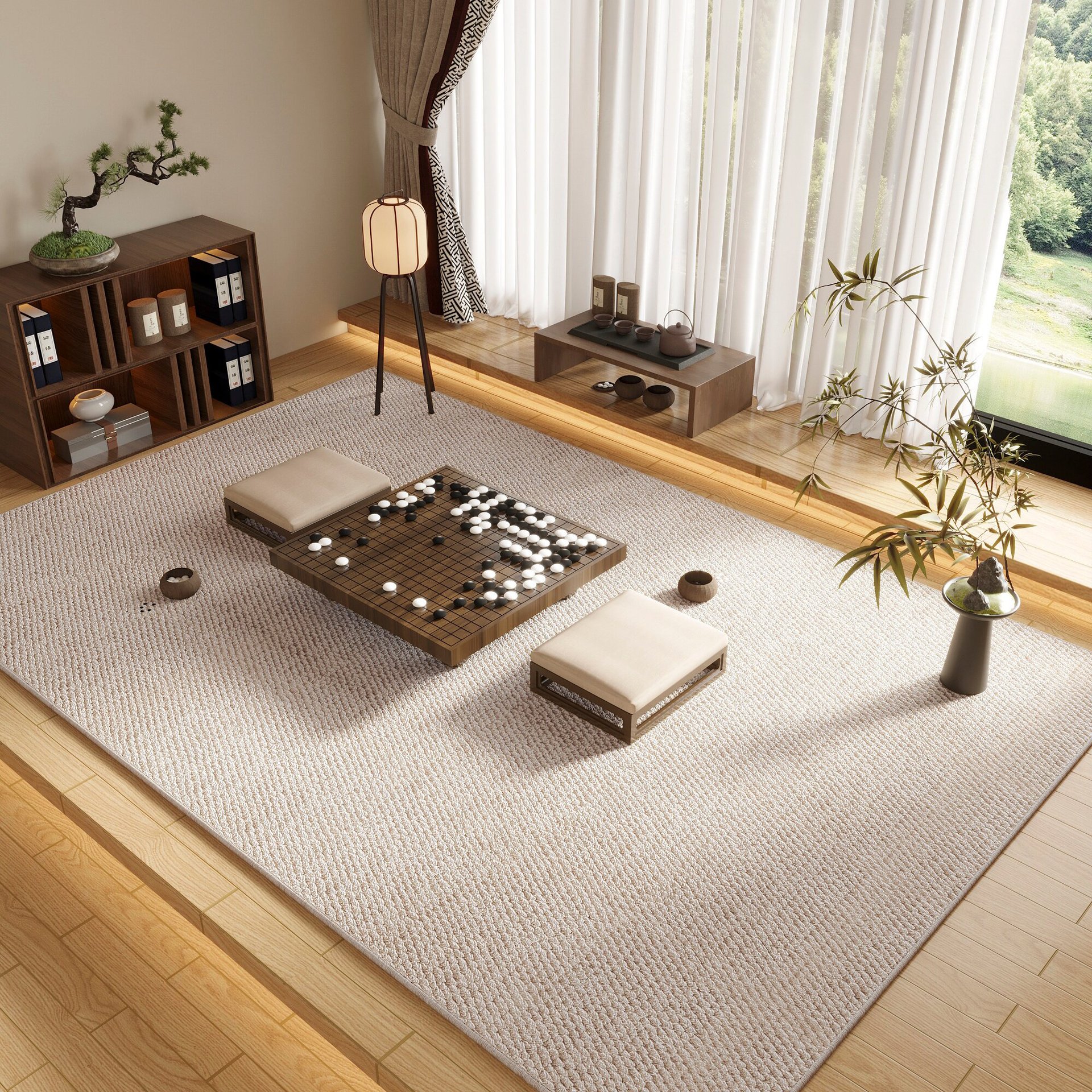 Alfombras de sala de estar imitación de alfombras trenzadas de seda gran área alfombras simple viento resistente al desgaste fácil de cuidar fábrica al por mayor