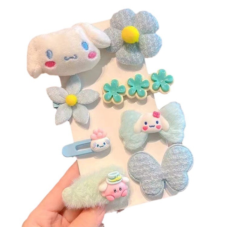 Nuevo Otoño e Invierno de felpa horquilla de dibujos animados niña horquilla lindo fresa oso accesorios para el cabello de los niños traje tocado accesorios para el cabello