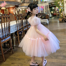 女童甜美公主裙小女孩衣服新款夏装礼服公主裙夏季衣服儿童生日裙