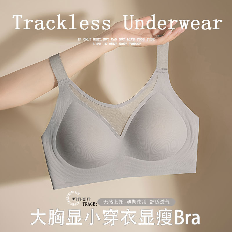 plus size Underwear Large Chest Small Anti-sagging Tube Bra Push-up Auxilary Breast Upper-support Adjustable Bra for Women chubby girl