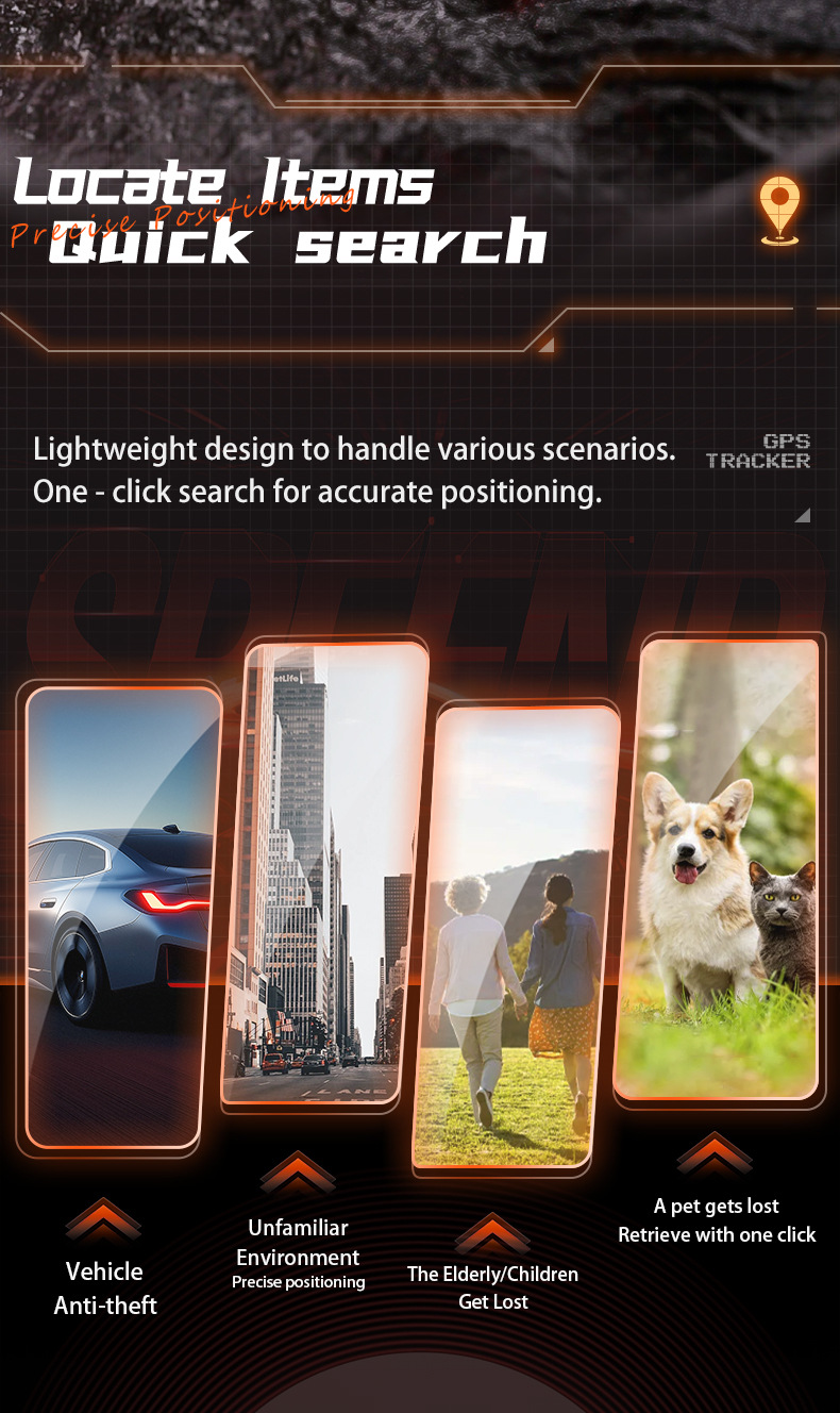 Q4 Global Cross-Border GPS Locator 4G Beidou Strong Magnetic Anti-Loss Device for Elderly, Pets, and Cars