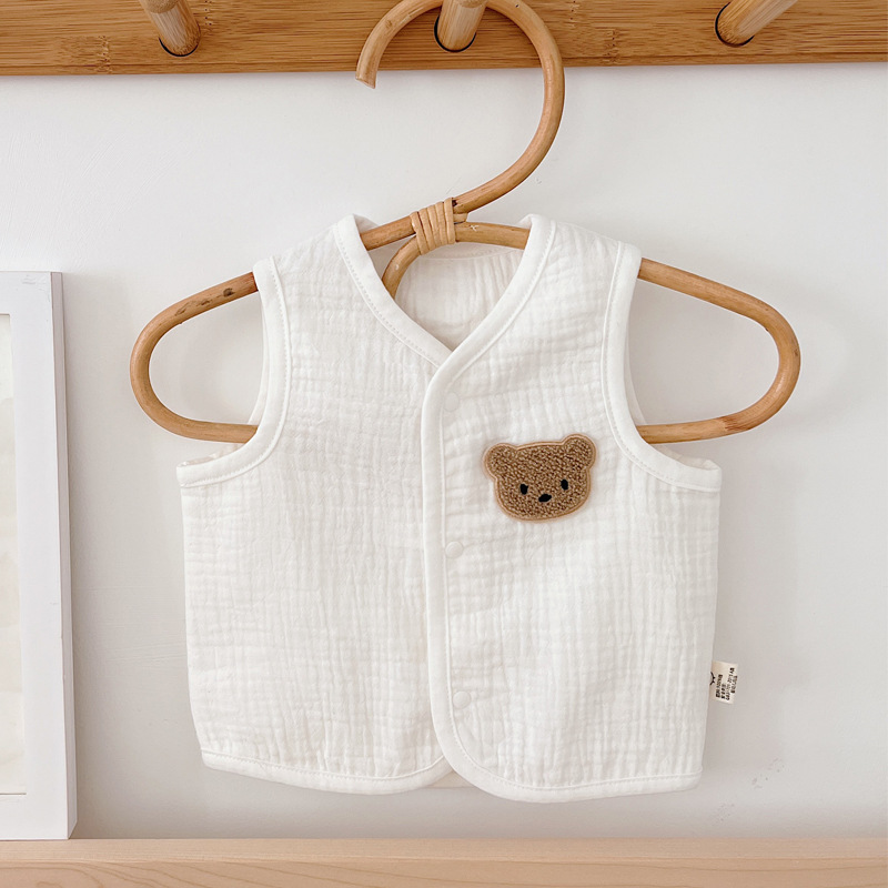Chaleco de bebé recién nacido de primavera y verano cuatro capas de gasa niños y niñas ropa niño abrigo niños chaleco bebé