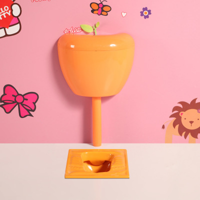 Suministro directo de fábrica kindergarten niños dibujos animados color cuclillas pan cerámica urinario en cuclillas pozo cuclillas inodoro en stock image 14