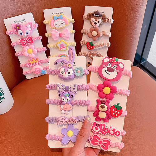 Children's hair rope, girl's cute Xingdai exposed intestine ring, baby girl's hair rubber band, girl's hair rope hair accessories wholesale
