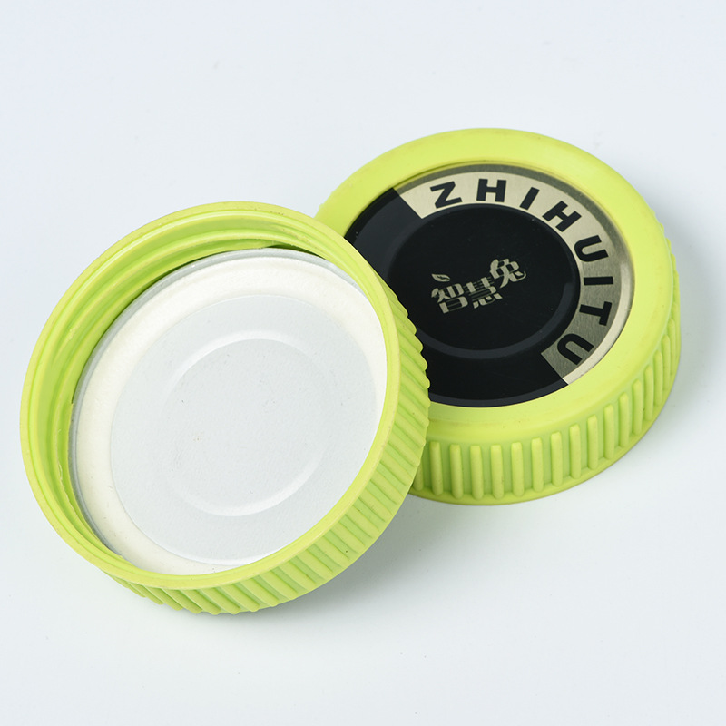 Fábrica al por mayor cubierta de combinación de aluminio y plástico 62 mermelada ensalada botella de vidrio cubierta de hojalata tapa de tarro Mason tapa dividida image 4