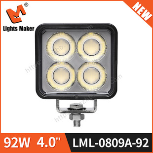 Miner's Car Agricultural Machinery Lamp Super Bright External Headlight 92W4.0" Universal Led Bulb Car Spotlight Engineering Vehicle