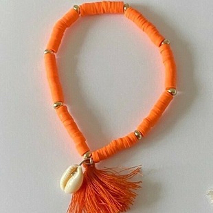 Cross-border jewelry color soft pottery bracelet shell tassel pendant ladies Bracelet wholesale