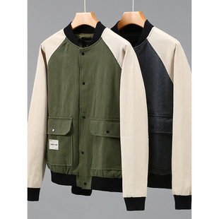 G136 is a new autumn and winter men's youth shoulder baseball coat Joker casual coat a generation of hair