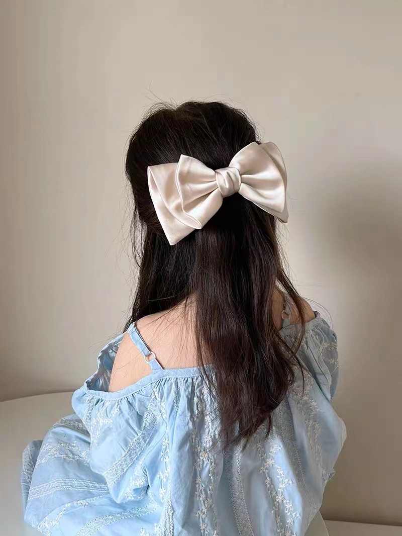 Women's Cute Sweet Bow Knot Satin Hair Clip display picture 5