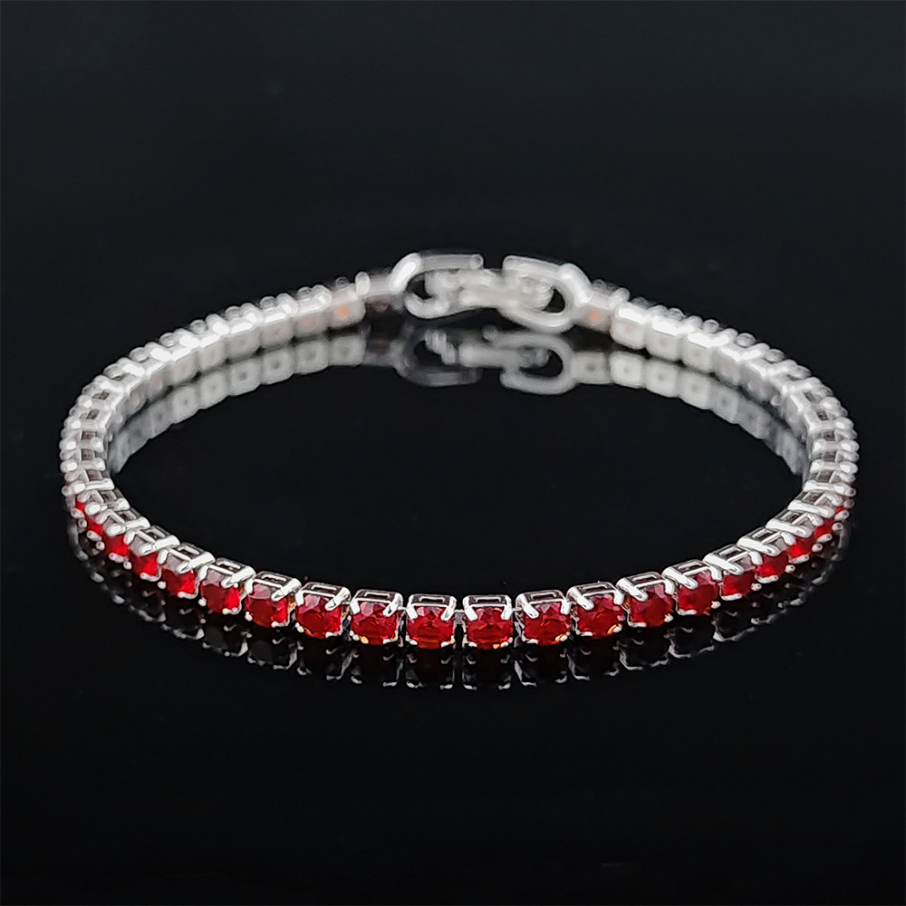 Hip Hop Tennis Armband Handstück Mehrfarbiges Zirkon Armband Damen Volldiamant Nicht verblassend S5787_voghion.com