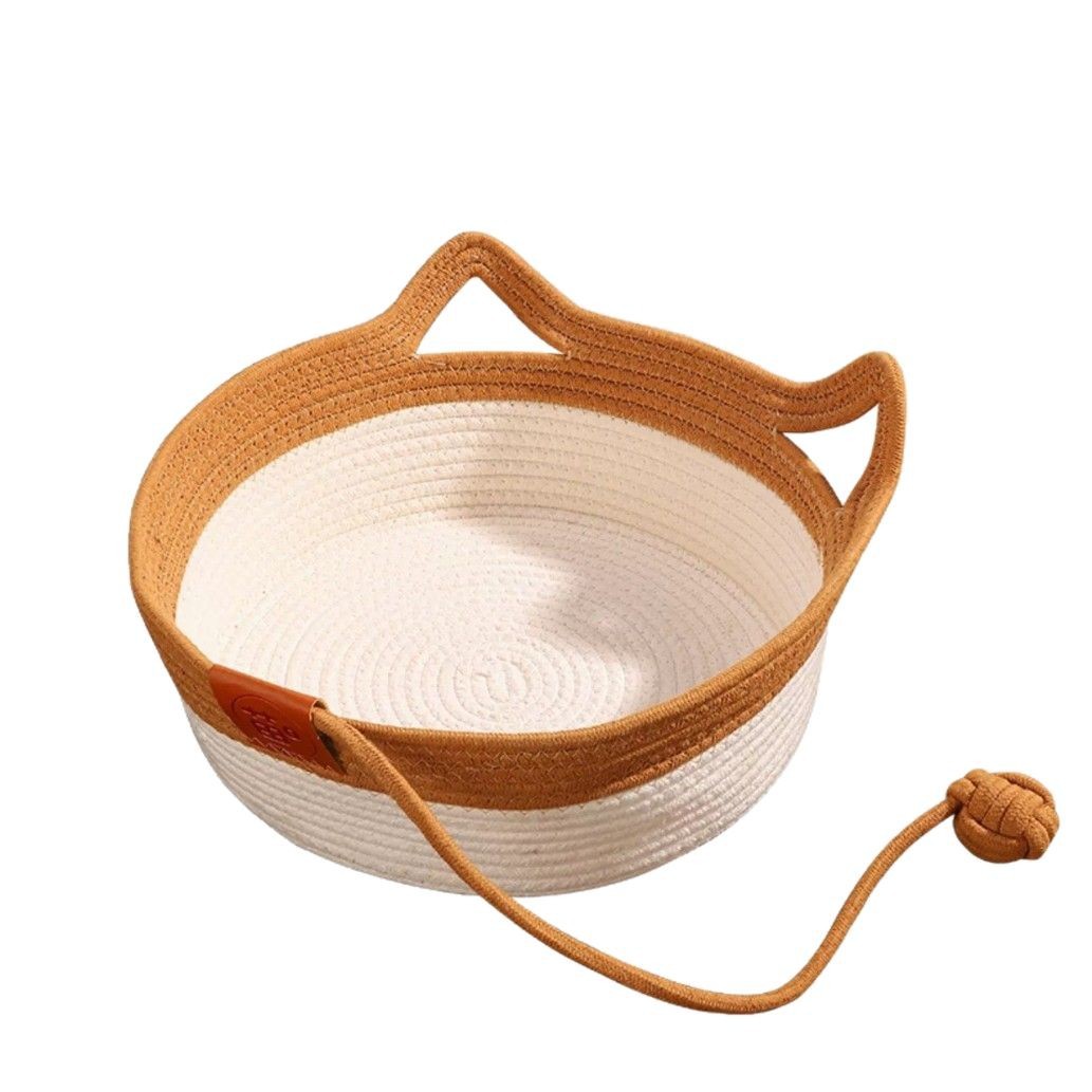 Cama de ratán de cáñamo para gatos Four Seasons Universal Summer Cama para gatos Tejer para gatos para dormir Mascotas de perreras de verano