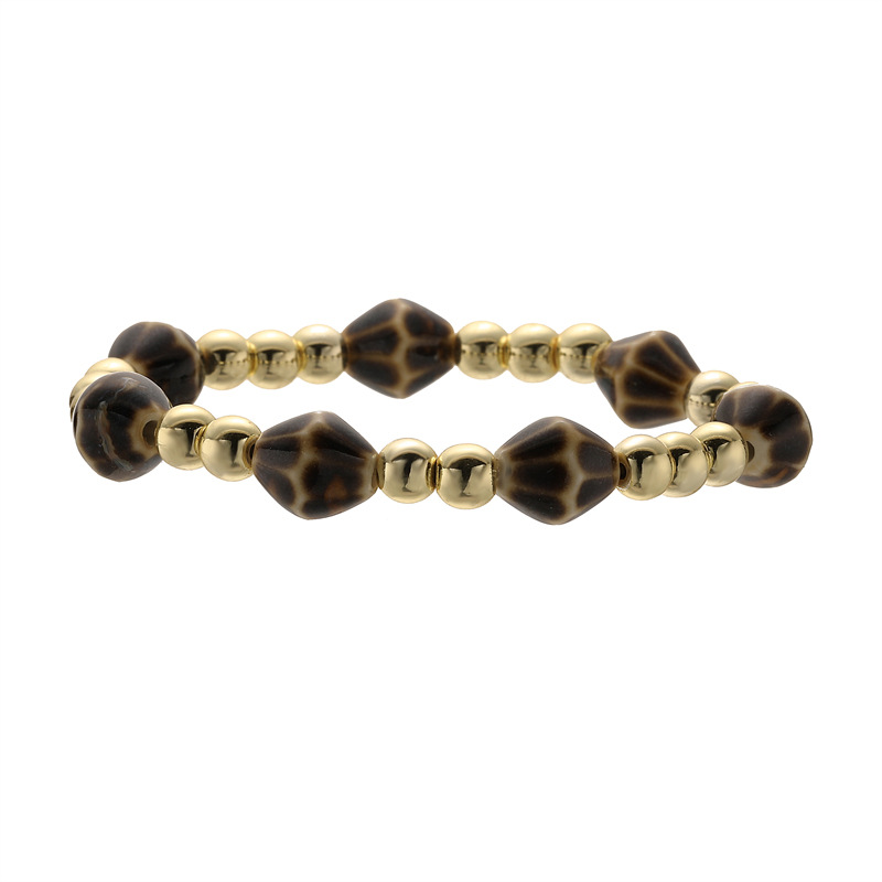 Amazon Cross-border multicolor diamante cerámica con cuentas pulsera moda simple niña pulsera novia regalo al por mayor