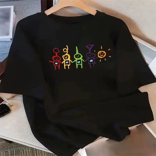 跨境现货女士夏季T恤印花时尚休闲可爱短袖女式圆领印花短袖 T 恤