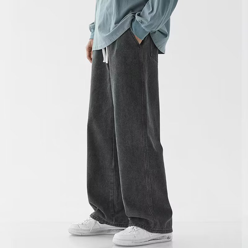 Men's Clothing for men, spring and summer style, high street, elastic waist, drawstring, retro fashion brand, spring and autumn thin style_voghion.com
