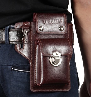 New Mobile Phone Bag Wear Belt Vertical Waist Bag Mobile Phone Hanging Bag Multifunctional Men's Belt Mobile Phone Case Site Wear-resistant
