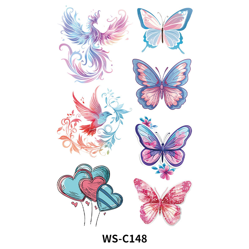 Nuevo punto brillante tatuaje pegatina impermeable y resistente al sudor dibujos animados para niños dinosaurio unicornio insecto tatuaje pegatina