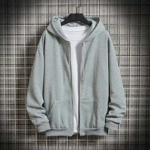 Cardigan with zipper, fleece sweatshirt